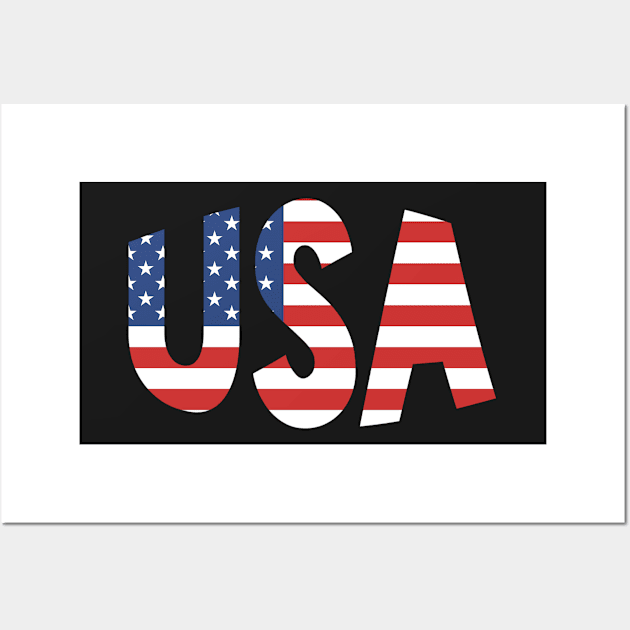 USA Patriotic America Red White Blue Flag Superhero Facemask Wall Art by gillys